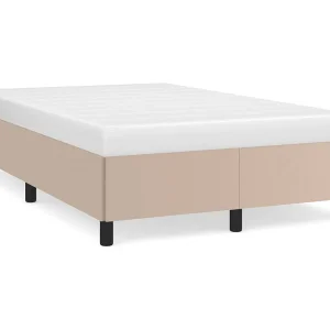 Bedframe zonder matras 120×190 cm kunstleer cappuccinokleurig