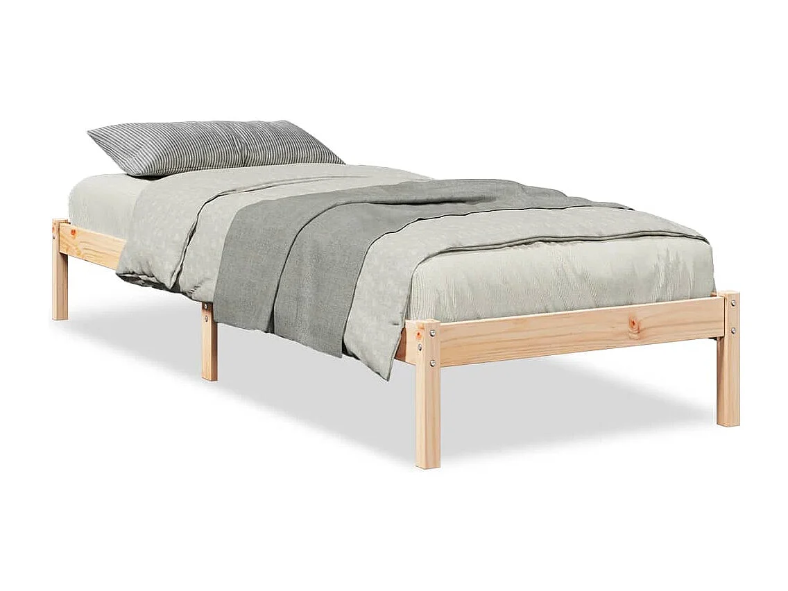 Bedframe extra lang zonder matras massief grenenhout 90x210 cm