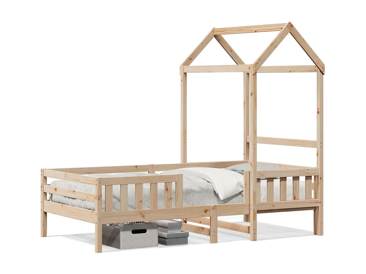 Bedframe met huisje massief grenenhout 80x200 cm