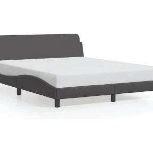 Bedframe "Dover" kunstleer grijs 160×200 cm