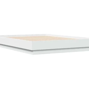 Bedframe bewerkt hout wit 120×190 cm Bedframe bewerkt hout wit 120×190 cm