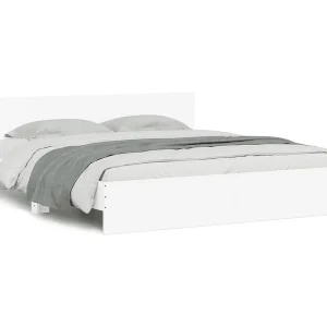 Bedframe met hoofdeinde wit 200×200 cm Bedframe met hoofdeinde wit 200×200 cm