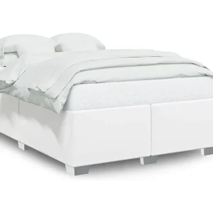 Bedframe kunstleer wit 140×190 cm Bedframe kunstleer wit 140×190 cm