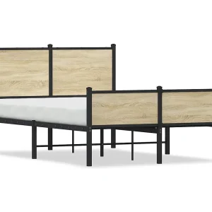 Bedframe zonder matras metaal sonoma eikenkleurig 120×200 cm Bedframe zonder matras metaal sonoma eikenkleurig 120×200 cm