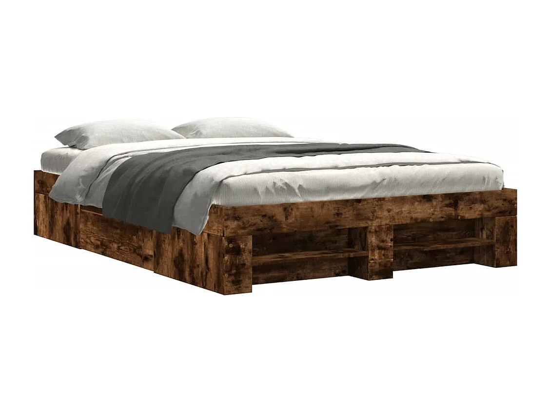 Bedframe zonder matras hout gerookt eikenkleurig 120x200 cm