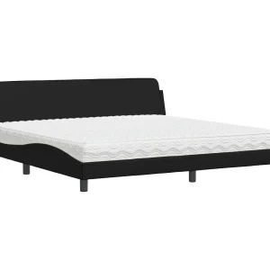 Bed met matras "Dover" kunstleer zwart 200×200 cm Bed met matras "Dover" kunstleer zwart 200×200 cm