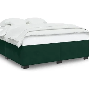 Bedframe zonder matras 200×200 cm fluweel donkergroen