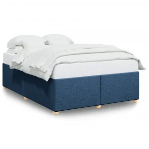 Bedframe zonder matras stof blauw 140×190 cm Bedframe zonder matras stof blauw 140×190 cm