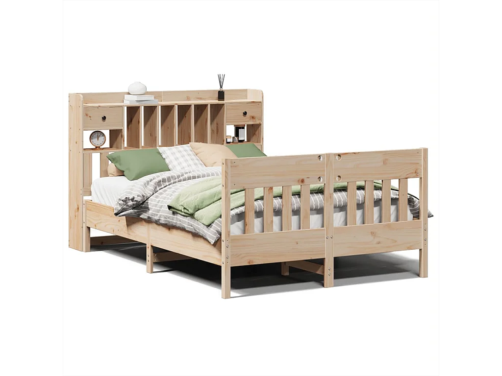 Bedframe zonder matras massief grenenhout 140x200 cm
