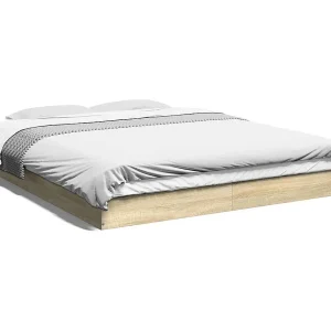 Bedframe zonder matras hout sonoma eikenkleurig 160×200 cm Bedframe zonder matras hout sonoma eikenkleurig 160×200 cm