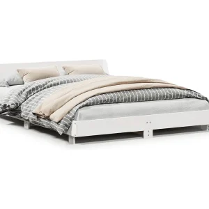 Bedframe zonder matras massief grenenhout wit 140×190 cm Bedframe zonder matras massief grenenhout wit 140×190 cm