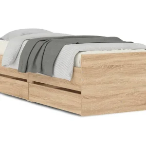 Bedframe met lades sonoma eikenkleurig 90×200 cm Bedframe met lades sonoma eikenkleurig 90×200 cm