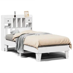 Bedframe zonder matras massief grenenhout wit 90×190 cm Bedframe zonder matras massief grenenhout wit 90×190 cm