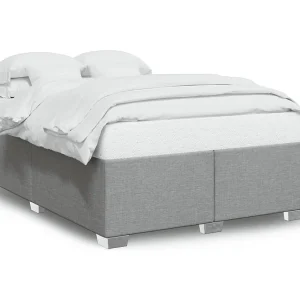 Bedframe zonder matras stof lichtgrijs 140×200 cm