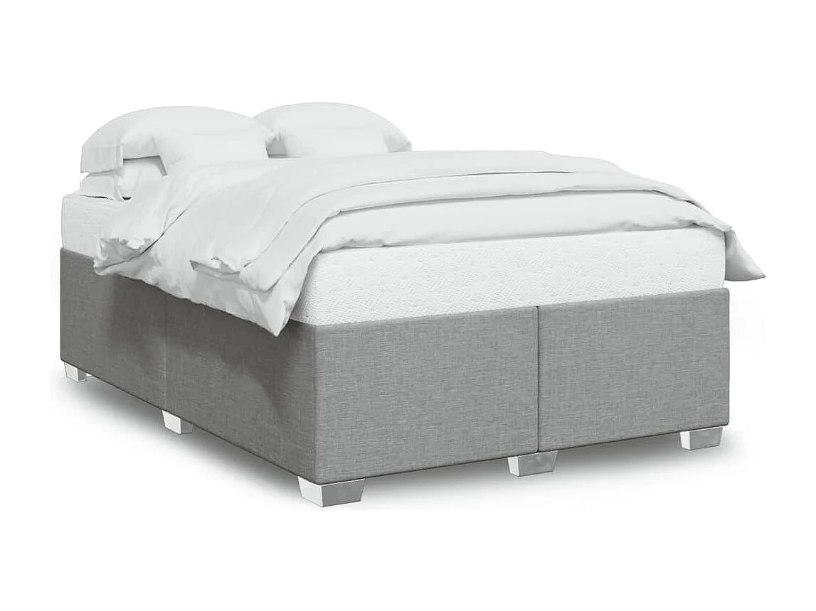 Bedframe zonder matras stof lichtgrijs 140x200 cm