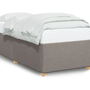 Bedframe zonder matras 80×200 cm stof taupe