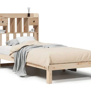 Bed met boekenkast zonder matras massief grenenhout 90×200 cm Bed met boekenkast zonder matras massief grenenhout 90×200 cm