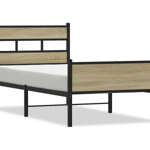 Bedframe zonder matras hout sonoma eikenkleurig 100×190 cm Bedframe zonder matras hout sonoma eikenkleurig 100×190 cm