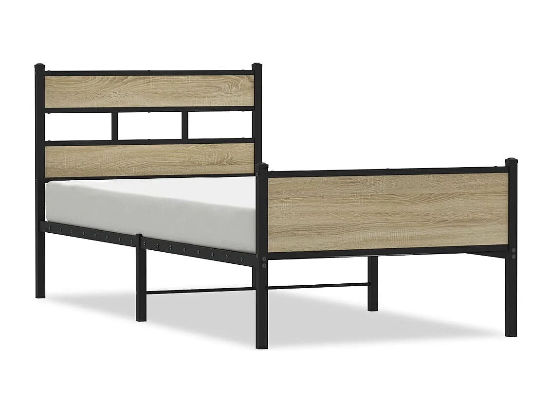 Bedframe zonder matras hout sonoma eikenkleurig 100x190 cm