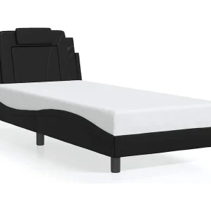 Bedframe "Viana" zonder matras kunstleer zwart 80×200 cm