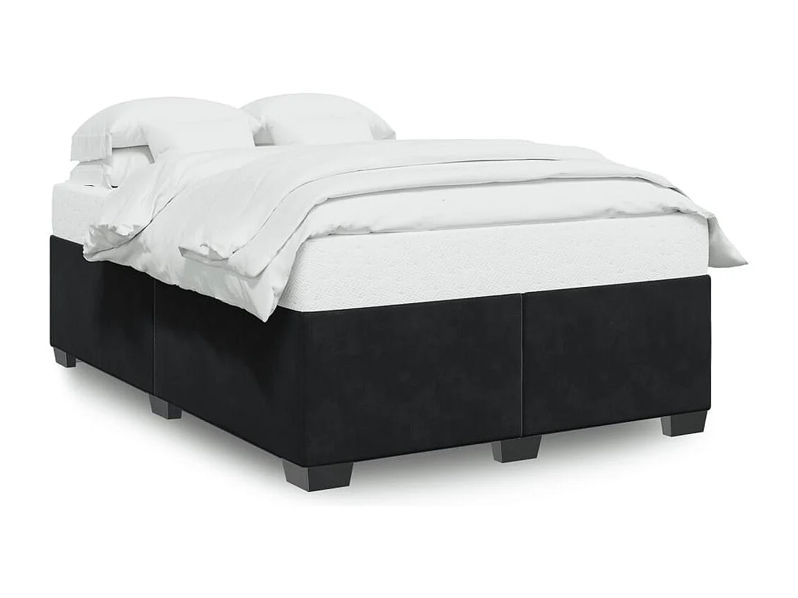 Bedframe zonder matras 140x200 cm fluweel zwart