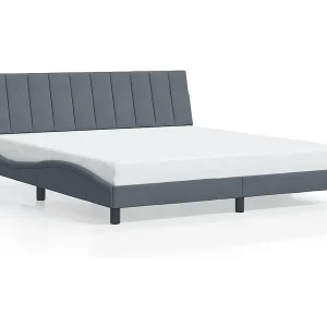Bedframe zonder matras "Hanko" 180×200 cm fluweel donkergrijs Bedframe zonder matras "Hanko" 180×200 cm fluweel donkergrijs