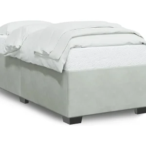 Bedframe zonder matras 100×200 cm fluweel lichtgrijs Bedframe zonder matras 100×200 cm fluweel lichtgrijs