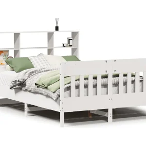 Bedframe zonder matras massief grenenhout wit 140×190 cm Bedframe zonder matras massief grenenhout wit 140×190 cm
