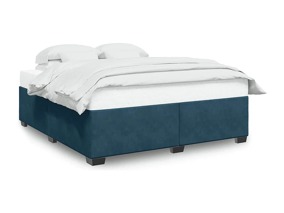 Bedframe fluweel blauw 180x200 cm