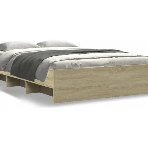 Bedframe zonder matras hout sonoma eikenkleurig 140×200 cm Bedframe zonder matras hout sonoma eikenkleurig 140×200 cm