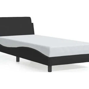 Bedframe met hoofdeinde "Dover" 80×200 cm fluweel zwart Bedframe met hoofdeinde "Dover" 80×200 cm fluweel zwart