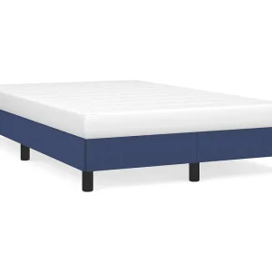 Bedframe zonder matras 120×190 cm stof blauw Bedframe zonder matras 120×190 cm stof blauw