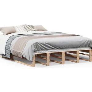 Bedframe zonder matras massief grenenhout 135×190 cm Bedframe zonder matras massief grenenhout 135×190 cm