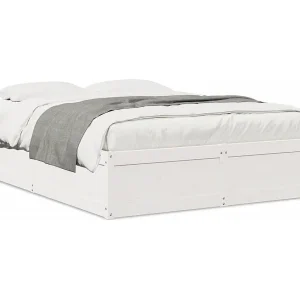 Bedframe zonder matras massief grenenhout wit 140×190 cm Bedframe zonder matras massief grenenhout wit 140×190 cm
