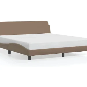 Bedframe "Dover" kunstleer cappuccinokleurig 180×200 cm