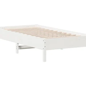 Bedframe zonder matras massief grenenhout wit 75×190 cm Bedframe zonder matras massief grenenhout wit 75×190 cm