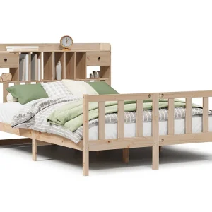 Bed met boekenkast zonder matras massief grenenhout 140×200 cm Bed met boekenkast zonder matras massief grenenhout 140×200 cm