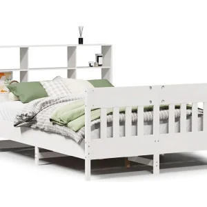 Bedframe zonder matras massief grenenhout wit 140×200 cm Bedframe zonder matras massief grenenhout wit 140×200 cm