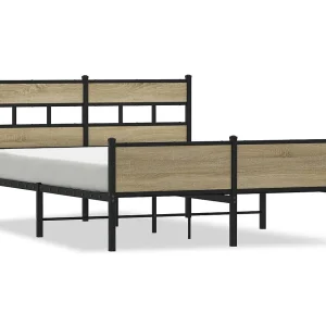 Bedframe zonder matras hout sonoma eikenkleurig 140×190 cm Bedframe zonder matras hout sonoma eikenkleurig 140×190 cm