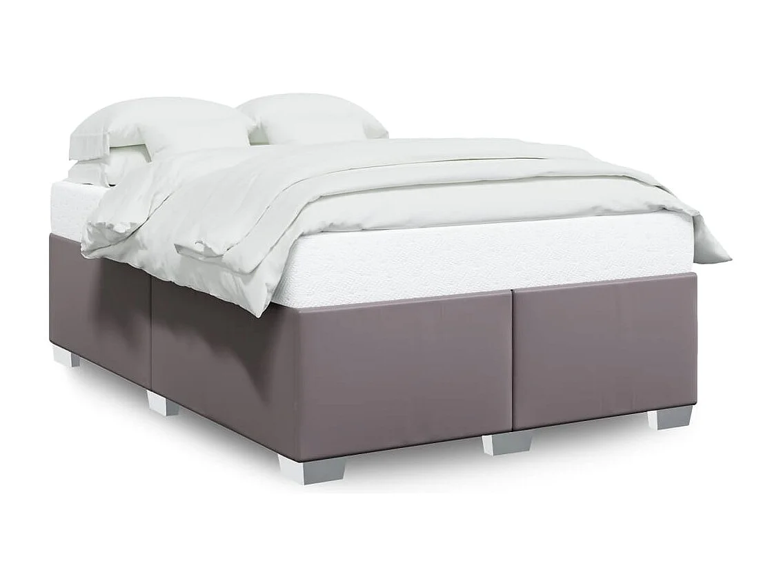 Bedframe kunstleer grijs 140x200 cm