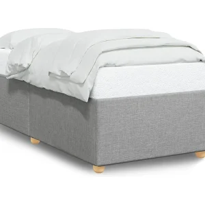 Bedframe zonder matras 80×200 cm stof lichtgrijs