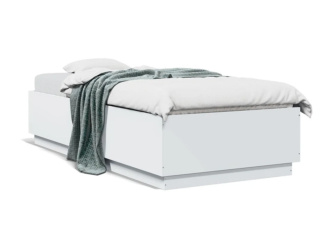 Bedframe bewerkt hout wit 90x200 cm