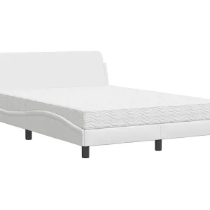 Bed met matras "Dover" kunstleer wit 120×200 cm Bed met matras "Dover" kunstleer wit 120×200 cm