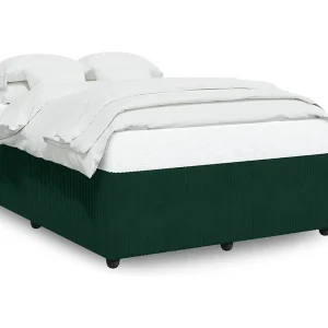 Bedframe zonder matras 140×190 cm fluweel donkergroen Bedframe zonder matras 140×190 cm fluweel donkergroen