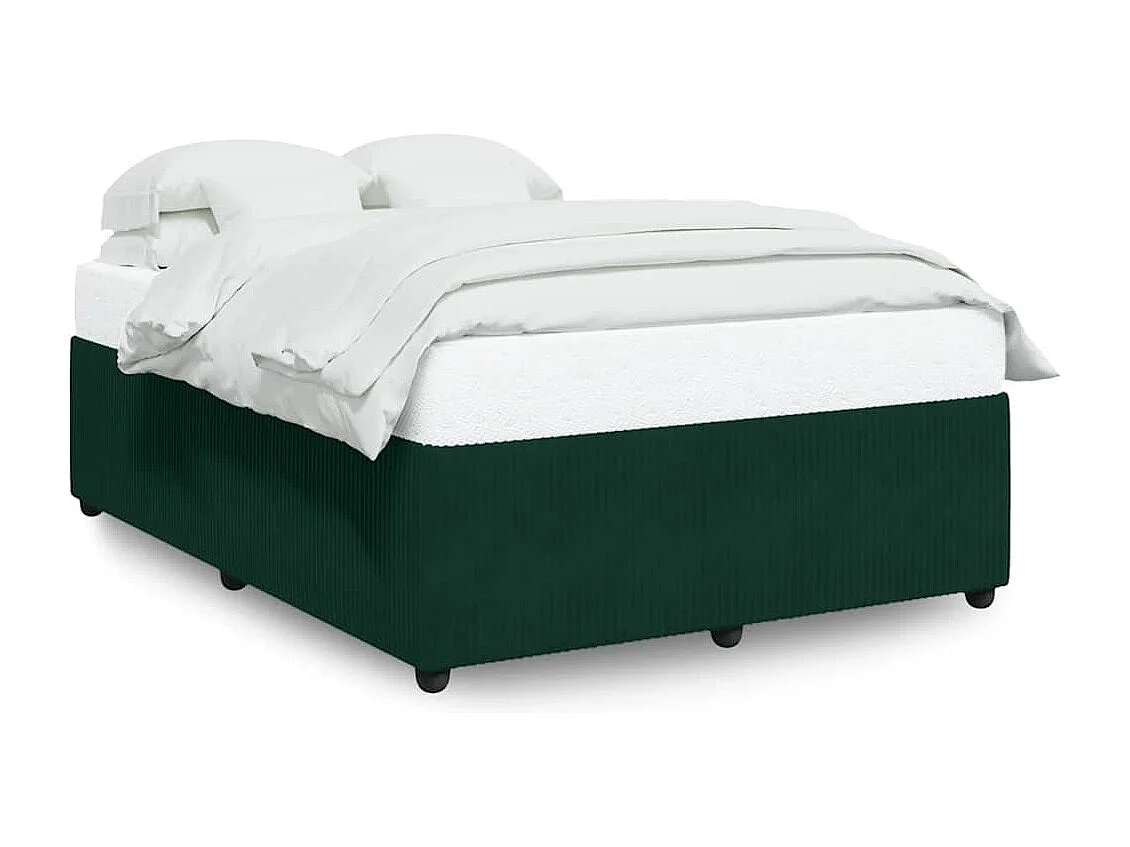 Bedframe zonder matras 140x190 cm fluweel donkergroen
