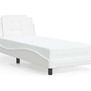 Bedframe zonder matras "Zadar" kunstleer wit 100×200 cm Bedframe zonder matras "Zadar" kunstleer wit 100×200 cm