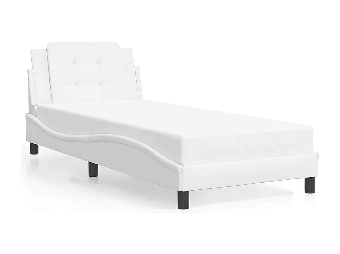 Bedframe zonder matras "Zadar" kunstleer wit 100x200 cm