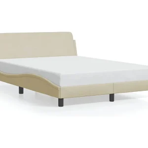 Bedframe "Dover" stof crèmekleurig 140×200 cm Bedframe "Dover" stof crèmekleurig 140×200 cm
