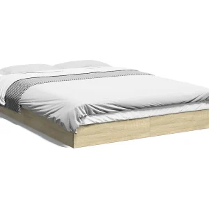 Bedframe zonder matras hout sonoma eikenkleurig 140×200 cm Bedframe zonder matras hout sonoma eikenkleurig 140×200 cm