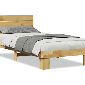 Bedframe hoofdeinde zonder matras 75×190 cm massief hout eiken Bedframe hoofdeinde zonder matras 75×190 cm massief hout eiken